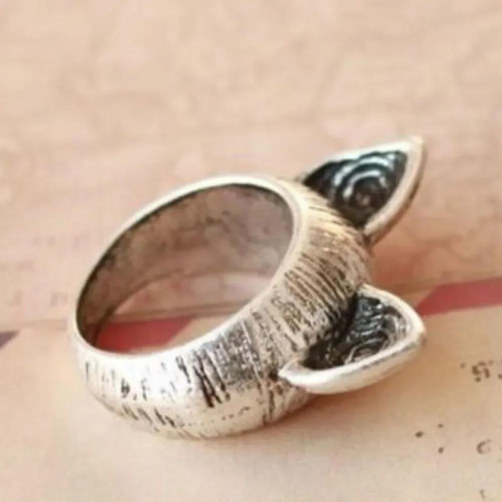 2 Kitty Cat Ring Kawaii Brass and Silver Size 7